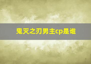 鬼灭之刃男主cp是谁