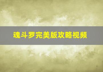 魂斗罗完美版攻略视频