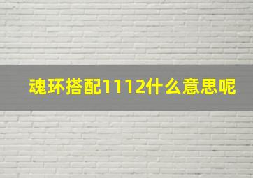 魂环搭配1112什么意思呢