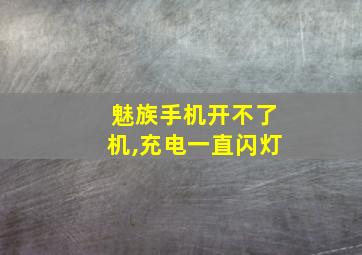 魅族手机开不了机,充电一直闪灯