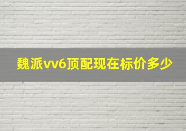 魏派vv6顶配现在标价多少