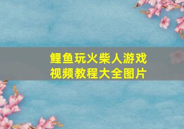 鲤鱼玩火柴人游戏视频教程大全图片