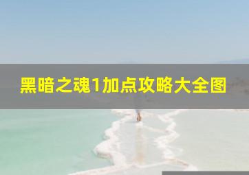 黑暗之魂1加点攻略大全图