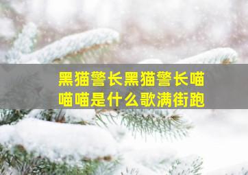 黑猫警长黑猫警长喵喵喵是什么歌满街跑