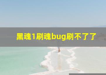 黑魂1刷魂bug刷不了了