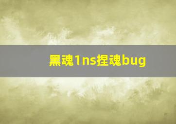 黑魂1ns捏魂bug