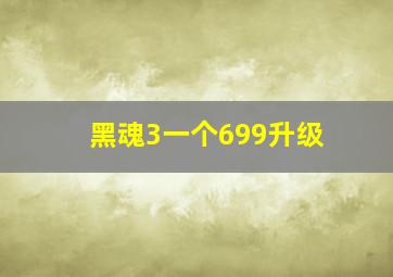 黑魂3一个699升级