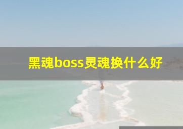 黑魂boss灵魂换什么好