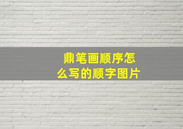 鼎笔画顺序怎么写的顺字图片