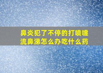 鼻炎犯了不停的打喷嚏流鼻涕怎么办吃什么药