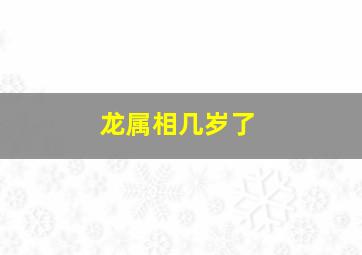 龙属相几岁了