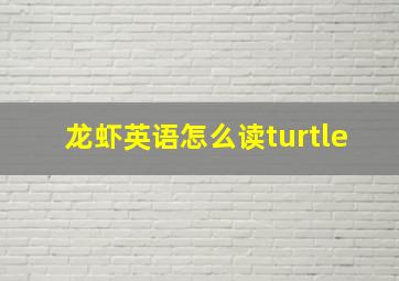 龙虾英语怎么读turtle