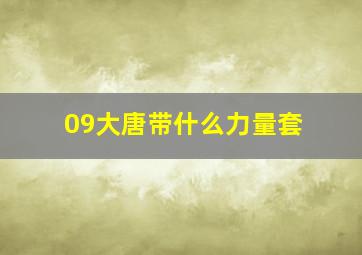 09大唐带什么力量套