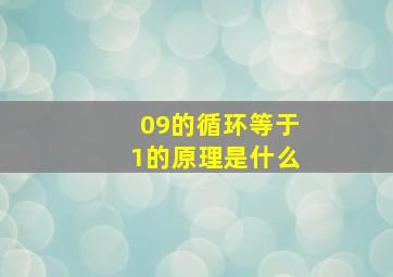 09的循环等于1的原理是什么