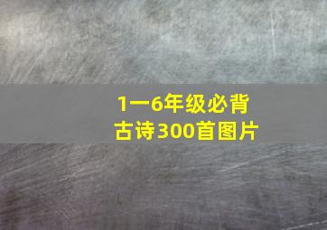 1一6年级必背古诗300首图片