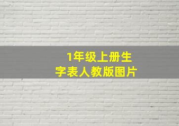 1年级上册生字表人教版图片