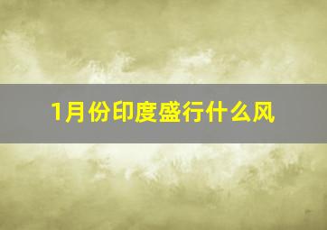 1月份印度盛行什么风