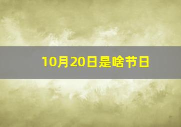 10月20日是啥节日