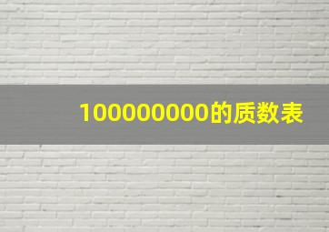 100000000的质数表