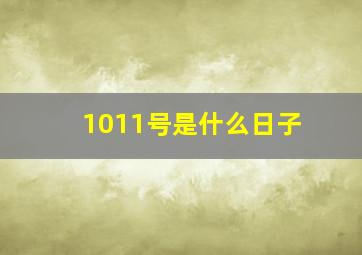 1011号是什么日子