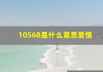 10568是什么意思爱情