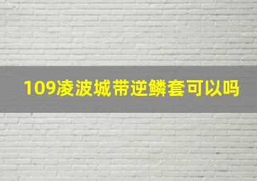 109凌波城带逆鳞套可以吗