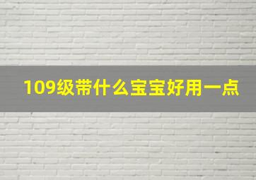 109级带什么宝宝好用一点