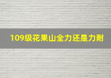 109级花果山全力还是力耐