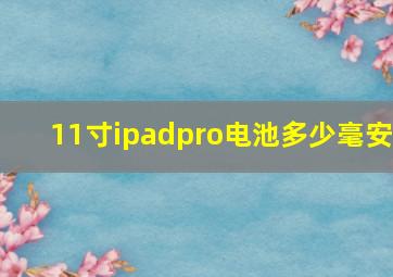 11寸ipadpro电池多少毫安