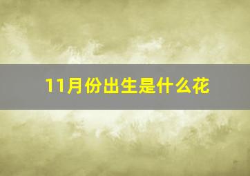 11月份出生是什么花