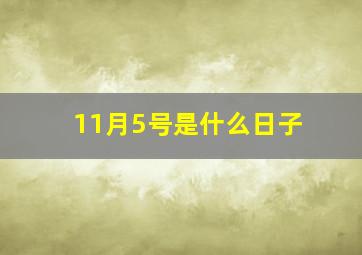 11月5号是什么日子