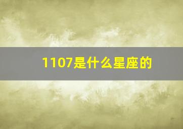 1107是什么星座的