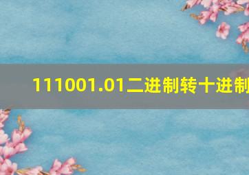 111001.01二进制转十进制