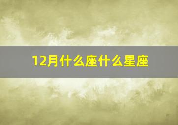 12月什么座什么星座