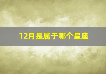 12月是属于哪个星座