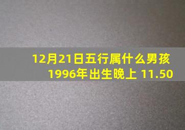 12月21日五行属什么男孩 1996年出生晚上 11.50