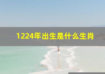 1224年出生是什么生肖