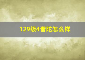 129级4普陀怎么样