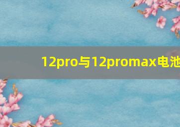 12pro与12promax电池