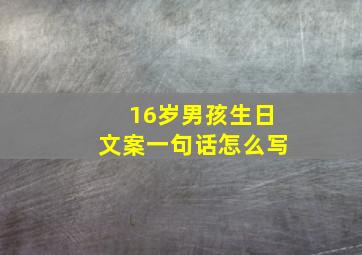 16岁男孩生日文案一句话怎么写