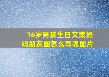 16岁男孩生日文案妈妈朋友圈怎么写呢图片