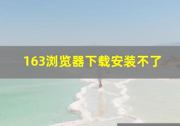 163浏览器下载安装不了