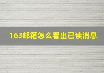 163邮箱怎么看出已读消息