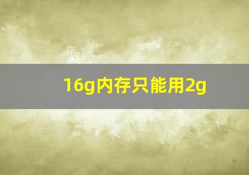 16g内存只能用2g