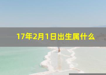 17年2月1日出生属什么