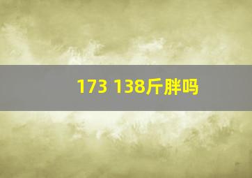 173 138斤胖吗