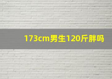 173cm男生120斤胖吗