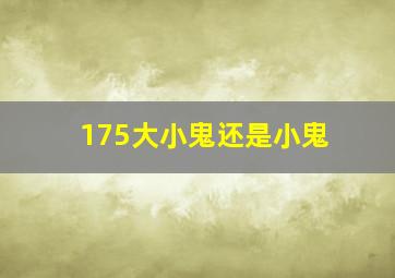 175大小鬼还是小鬼