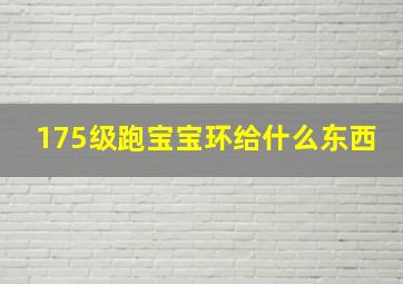 175级跑宝宝环给什么东西