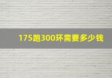 175跑300环需要多少钱